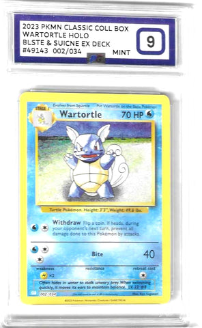 Wartortle - 002/034 Classic Collection - PG Graded Card 9 - #49143