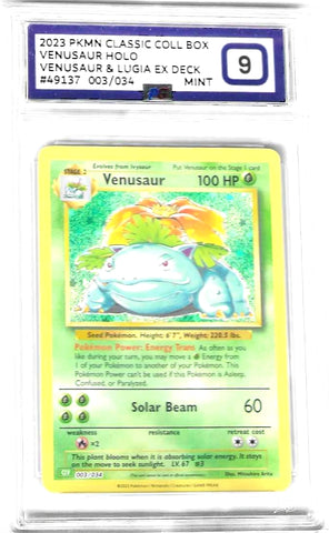 Venusaur - 003/034 Classic Collection - PG Graded Card 9 - #49137