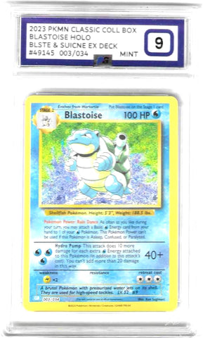 Blastoise - 003/034 Classic Collection - PG Graded Card 9 - #49137