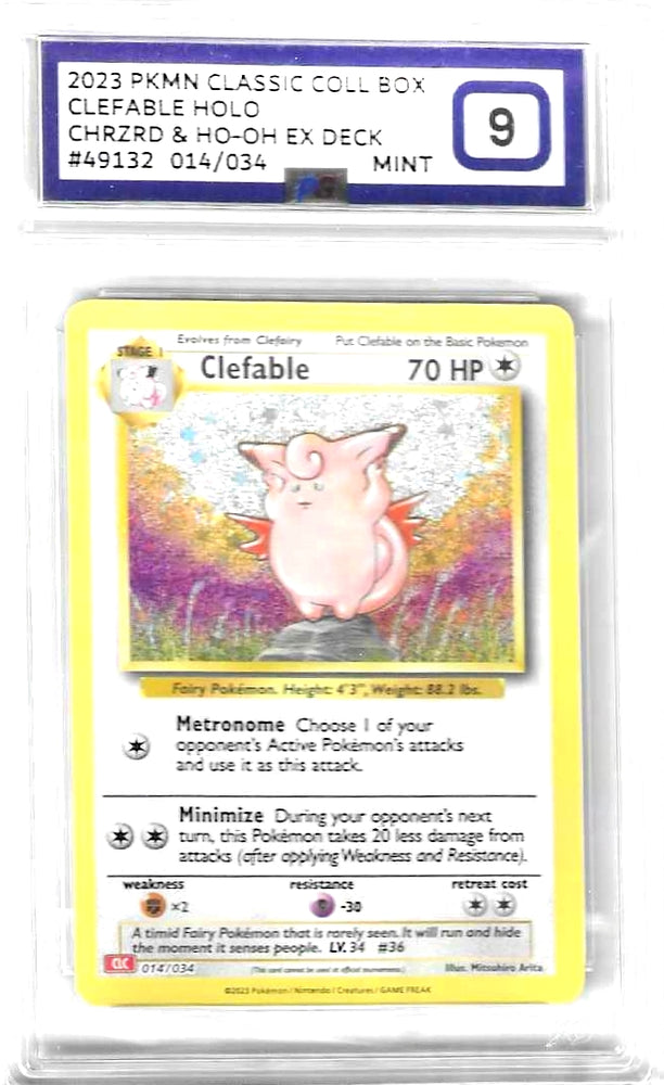 Clefable - 014/034 Classic Collection - PG Graded Card 9 - #49132