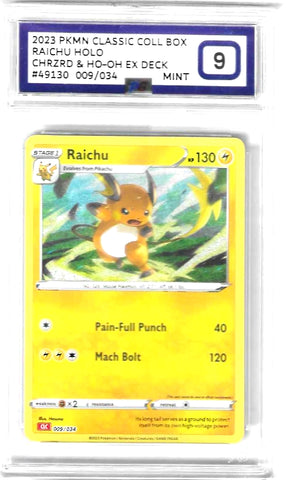 Raichu - 009/034 Classic Collection - PG Graded Card 9 - #49138