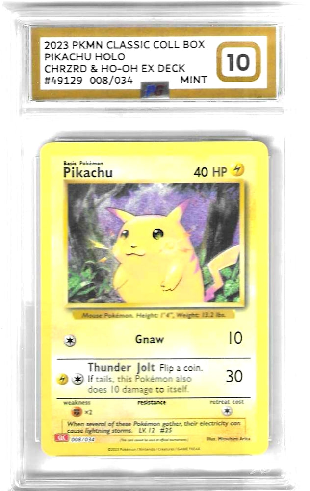 Pikachu - 008/034 Classic Collection - PG Graded Card 10 - #49129