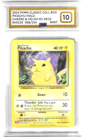 Pikachu - 008/034 Classic Collection - PG Graded Card 10 - #49129