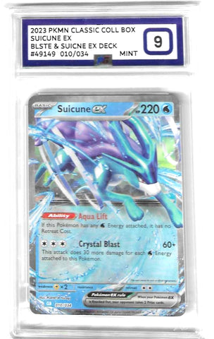 Suicune ex - 010/034 Classic Collection - PG Graded Card 9 - #49149