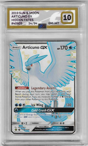 Articuno GX - 54/94 - Hidden Fates - PG Graded Card 10 - #40605