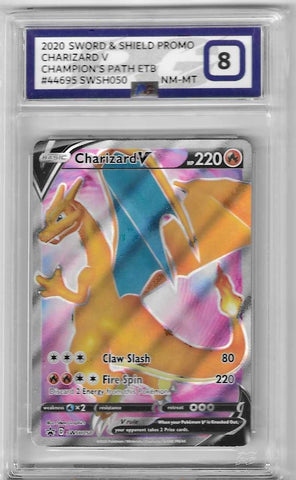 Charizard V - SWSH050 -Champion's Path - PG Graded Card 8 - #44695