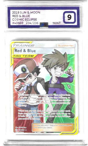 Red & Blue - 324/236 - Cosmic Eclipse - PG Graded Card 9 - #40603