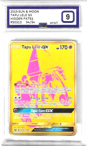 Tapu Lele GX - 94/94- Hidden Fates - PG Graded Card 9 - #50313