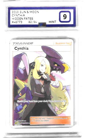 Cynthia - SV82/SV94 - Hidden Fates - PG Graded Card 9 - #46773