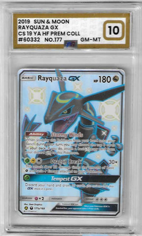Rayquaza GX - 117a/168 - Hidden Fates Premium Collection - PG Graded Card 10 - #60332