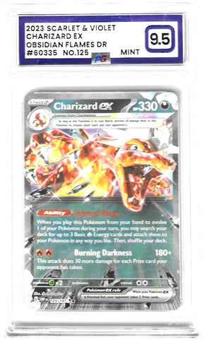 Charizard ex- 125/197 - Obsiian Flames - PG Graded Card 9.5 - #60335