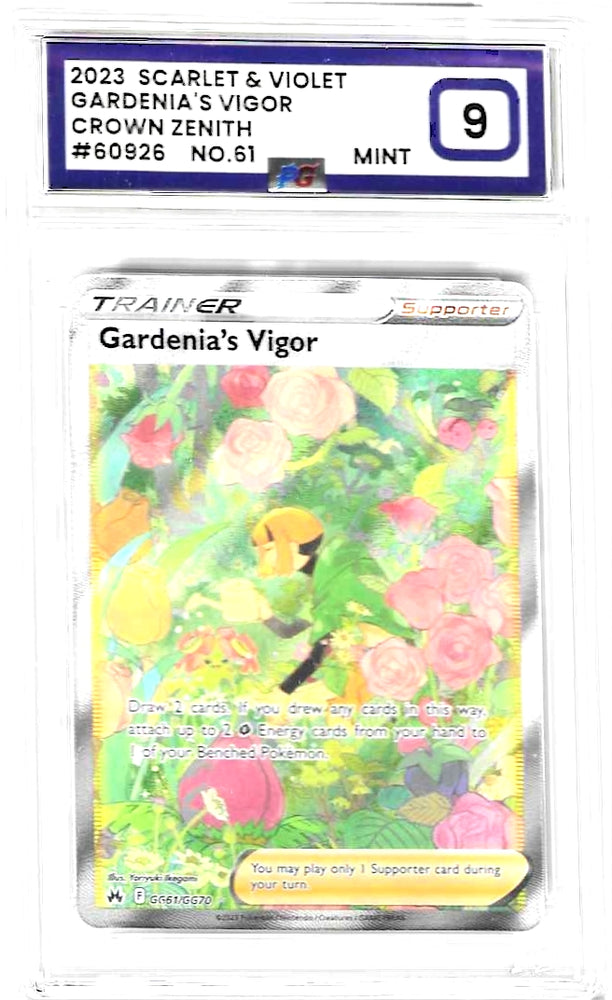 Gardenia's Vigor - GG61/GG70- Crown Zenith - PG Graded Card 9 - #60926