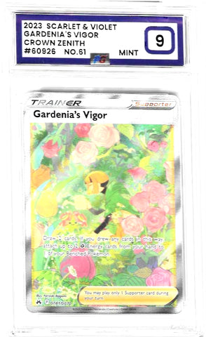 Gardenia's Vigor - GG61/GG70- Crown Zenith - PG Graded Card 9 - #60926