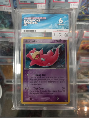 Slowpoke - 2005 Unseen Forces - Reverse Foil #72 - ACE Graded Card 6 - #756020