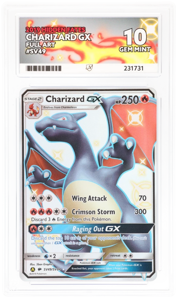 Charizard GX - SV49/SV94 - Hidden Fates - ACE Graded Card 10 - #231731 - Perfect Sub Grades