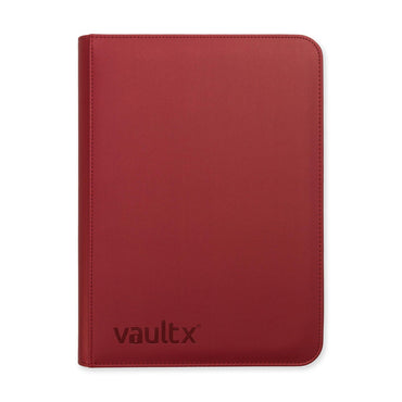 Vault X - 9 -Pocket eXo-Tec® Zip Binder - Metallic Red