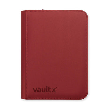 Vault X - 4 -Pocket eXo-Tec® Zip Binder - Metallic Red