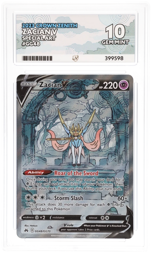 Zacian V - GG48/GG70 - Crown Zenith - Galarian Gallery - Ace Graded Card 9 - #399598