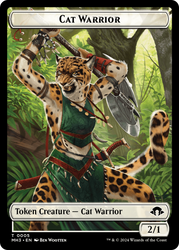 Eldrazi Spawn // Cat Warrior Double-Sided Token [Modern Horizons 3 Tokens]