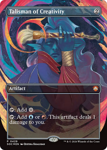 Talisman of Creativity (Borderless) [Secrets of Strixhaven Commander]