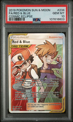 Red & Blue - 324/236 - Cosmic Eclipse - PSA Graded Card 10 - #107616603