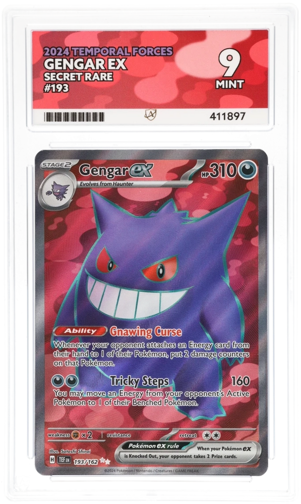 Gengar ex - 193/162 - Temporal Forces - Ace Graded Card 9 - #411897