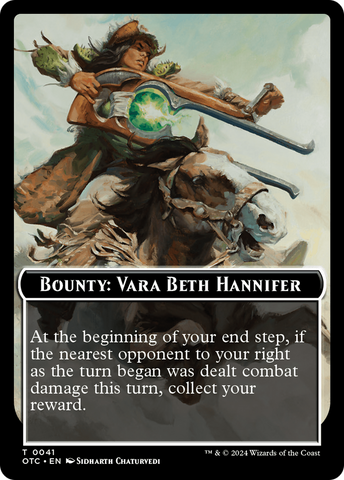 Bounty: Vara Beth Hannifer // Bounty Rules Double-Sided Token [Outlaws of Thunder Junction Commander Tokens]