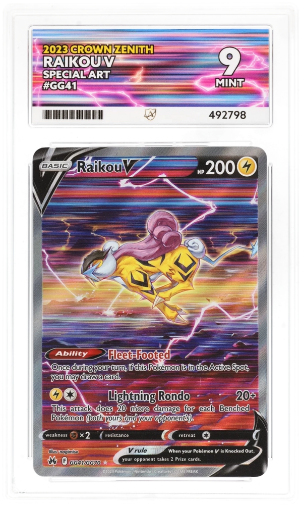 Raikou V - GG41/GG70 - Crown Zenith - Galarian Gallery - Ace Graded Card 9 - #492798