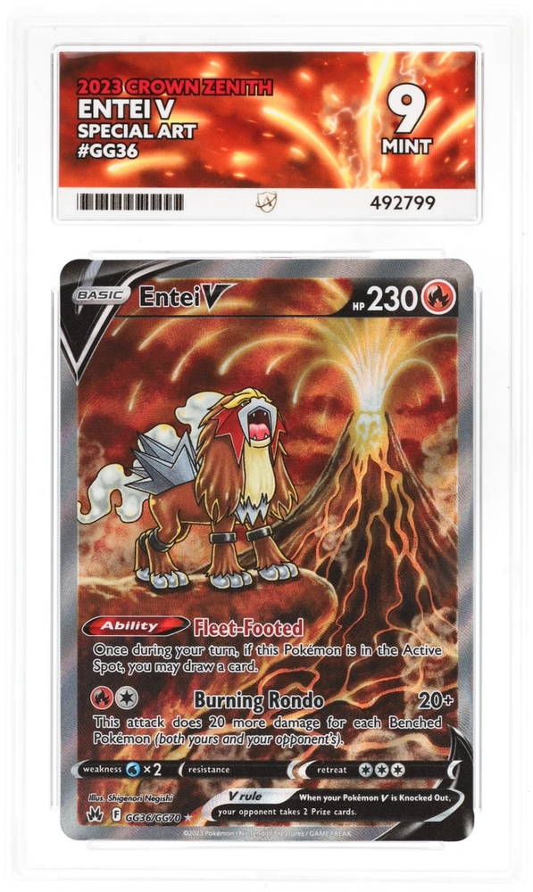 Entei V - GG36/GG70 - Crown Zenith - Galarian Gallery - Ace Graded Card 9 - #492799