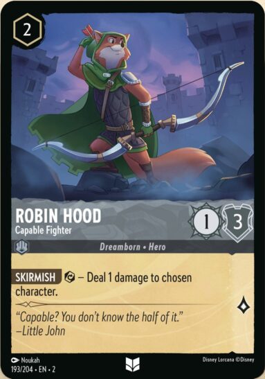 Disney Lorcana: Rise of the Floodborn - Robin Hood: Capable Fighter - 193/204