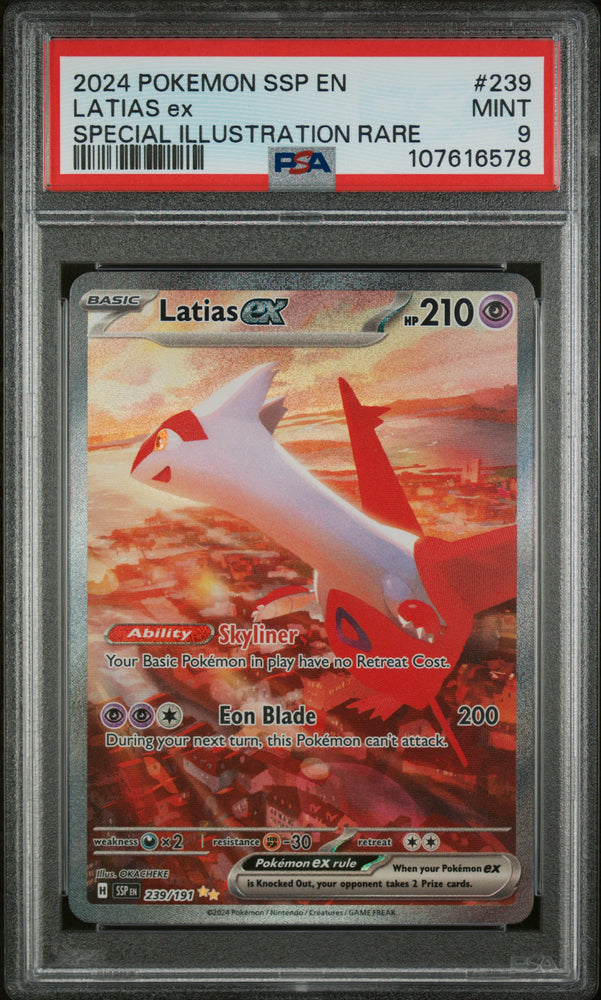 Latias ex - 239/191 - Surging Sparks - PSA Graded Card 9 - #107616578