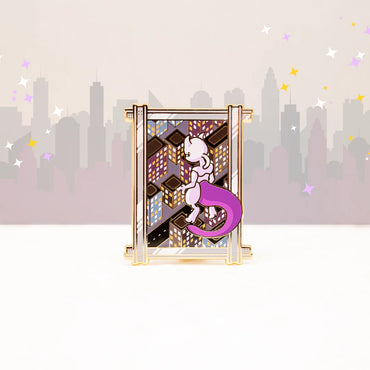 Mewtwo - City Lights - Jumbo Pin by Poroful