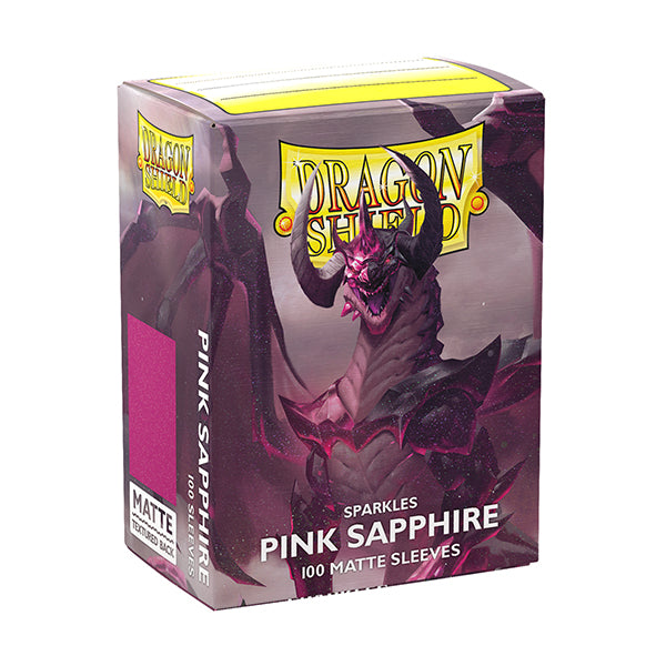 Dragon Shield - Matte Sparkles Standard Size Sleeves 100pk - Pink Sapphire ** Releases 27/03/2026 **