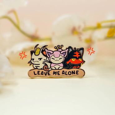 Leave Me Alone Poke Cats Pin - Pin by Poroful
