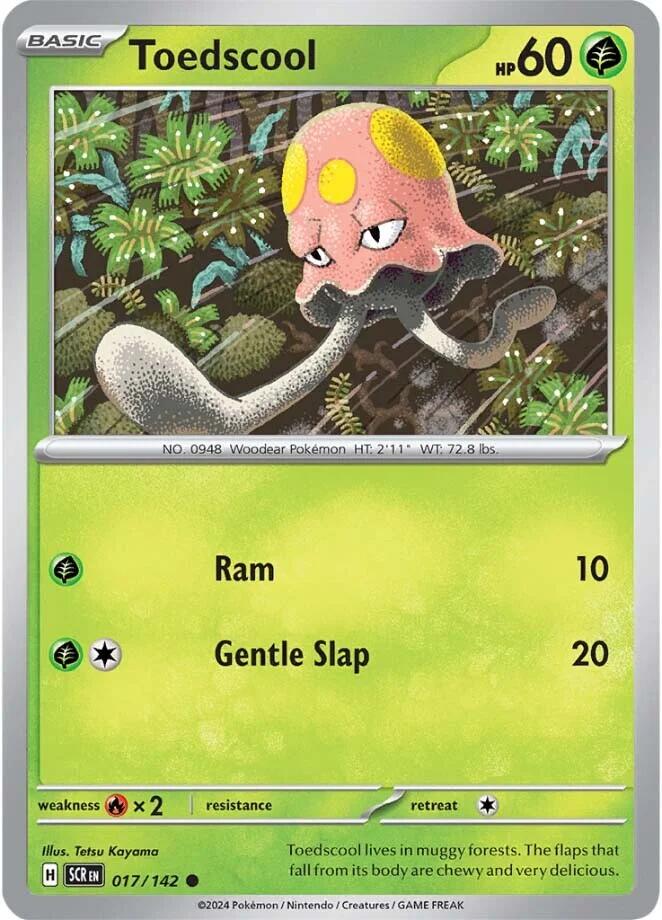 067 142 pokemon card Toedscool (017/142) [Scarlet & Violet: Stellar Crown]