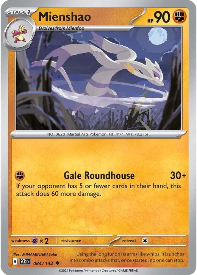pokemon cards amazon co uk Pokmon Trading Card Game: New Releases Mienshao (084/142) [Scarlet & Violet: