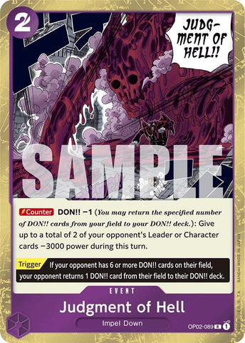 Judgment of Hell (Jolly Roger Foil) [Premium Booster -The Best-]