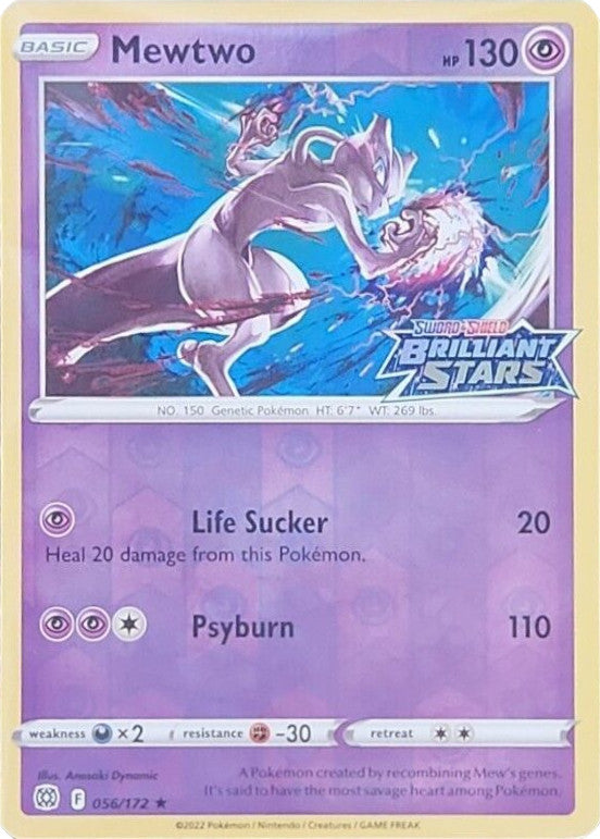Mewtwo (056/172) (Brilliant Stars Stamped) [Sword & Shield: Brilliant
