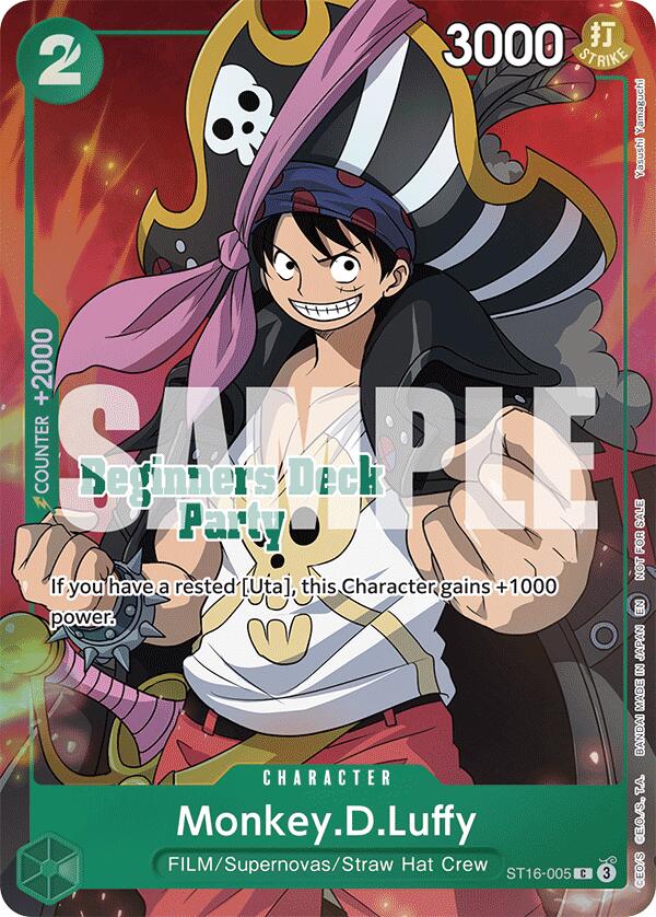 Monkey.D.Luffy (ST-23 - ST-28 Beginners Deck Party) [Winner] [One Piece Promotion Cards]