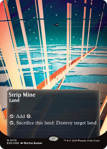 Strip Mine (0175) (Borderless) (Galaxy Foil) [Edge of Eternities: Stellar Sights]