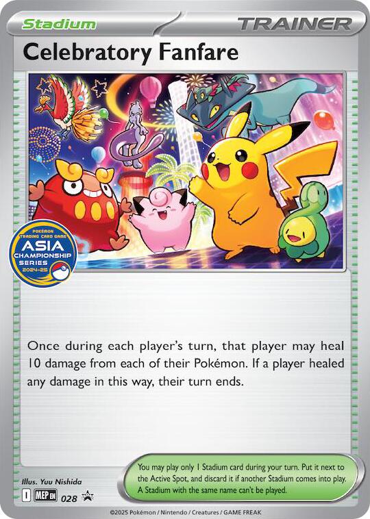 Celebratory Fanfare (028) (Asia Championship Series 24-25) [Mega Evolution Promo]