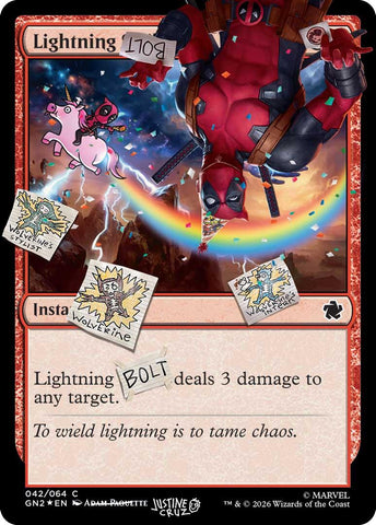 Lightning Bolt (042) (Pool Party Foil) [Secret Lair Drop Series]