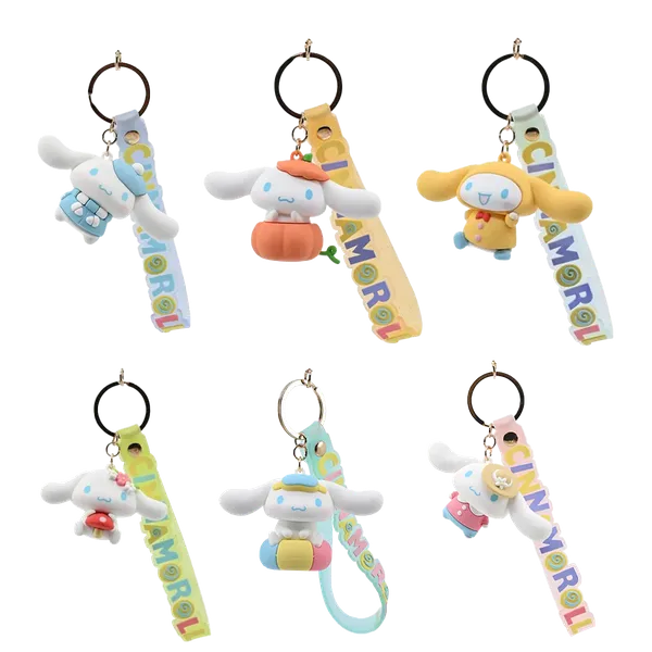 HELLO KITTY & FRIENDS: CINNAMONROLL FOUR SEASON KEYCHAIN WITH HAND STRAP
