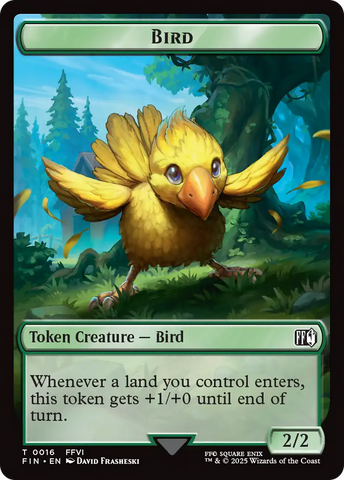 Hero (0006) // Bird (0016) Double-Sided Token [FINAL FANTASY Tokens]