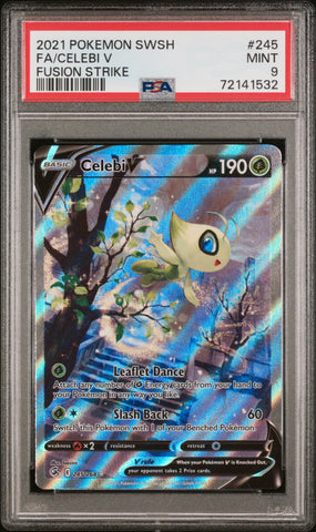 Celebi V - 245/264 - Fusion Strike - PSA Graded Card 9 - #72141532