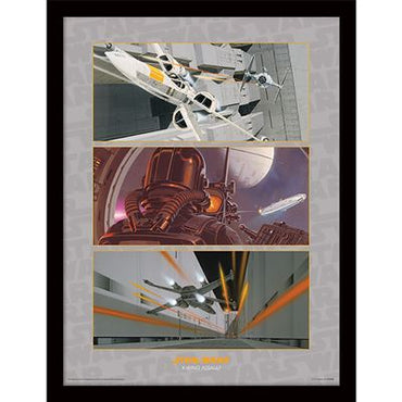 Framed Print 40x30 cm - Star Wars (X-Wing Assault)