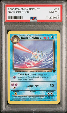 Dark Golduck - 37/82 - Rocket - PSA 8 - #74275094