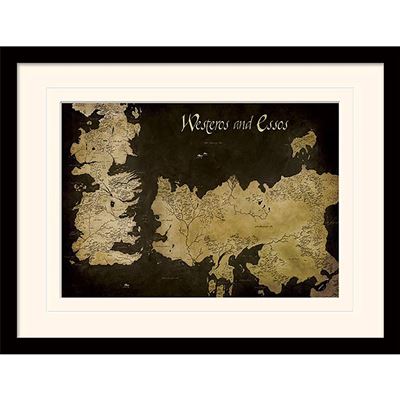 Framed Print 40x30 cm - A Game Of Thromes - Map Of Westeros