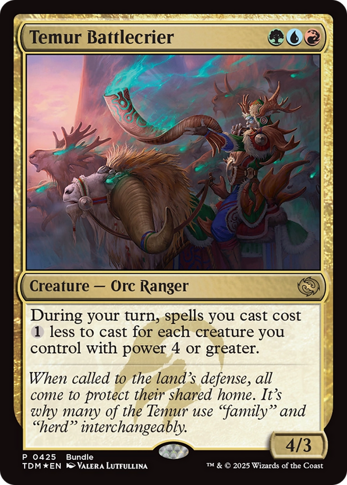 Temur Battlecrier (Bundle) [Tarkir: Dragonstorm Promos]