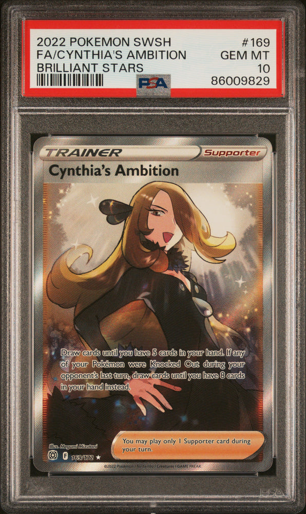 Cynthia's Ambition - Brilliant Stars - 169/172 - PSA Graded Card 10 - #86009829
